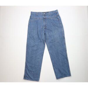 Vintage 90s Marithe Francois Girbaud Mens 36x31 Faded Baggy Wide Leg Denim Jeans